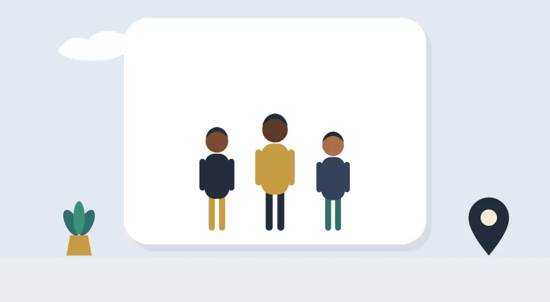 Three neighbours standing together