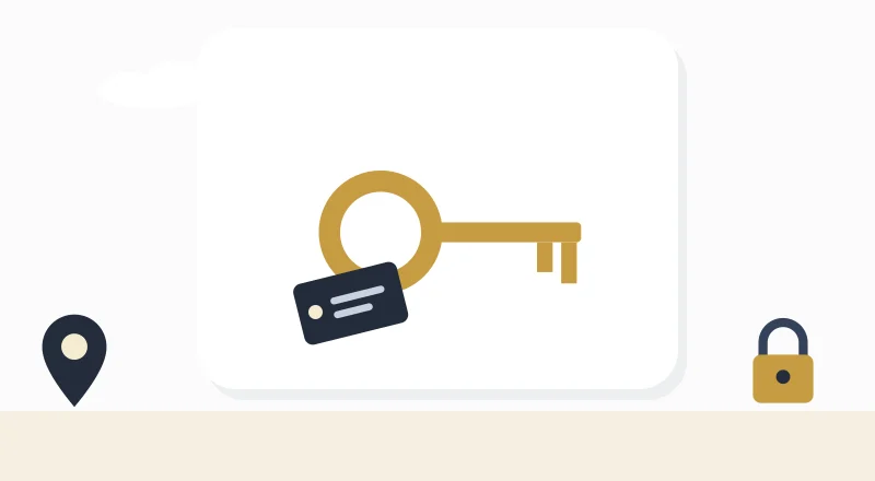 A house key with a name tag
