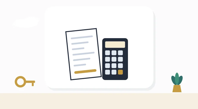 A tax receipt and a calculator