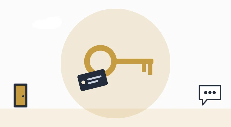 A house key with a name tag