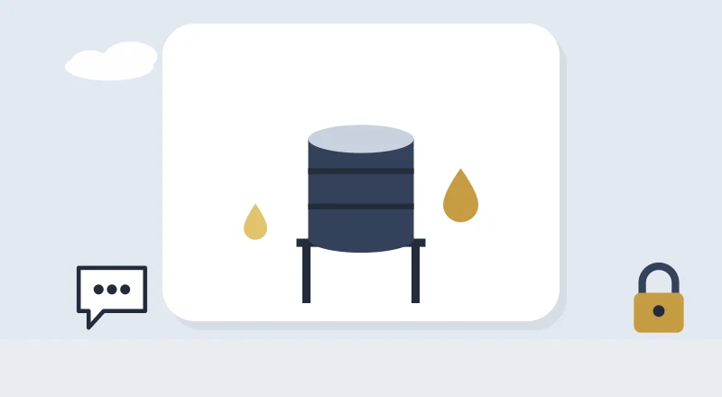 A water tank and drops