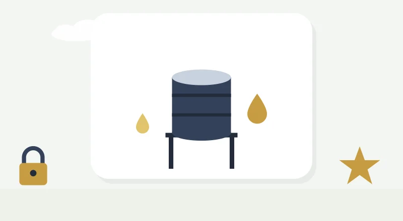 A water tank and drops
