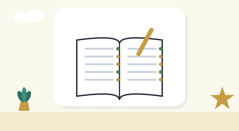 An open rent ledger with each payment ticked