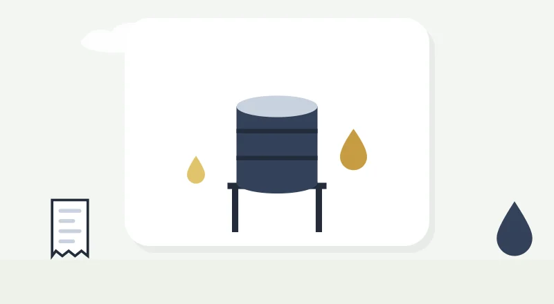 A water tank and drops