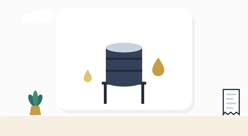 A water tank and drops