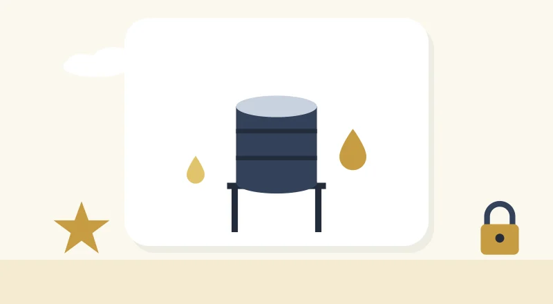 A water tank and drops