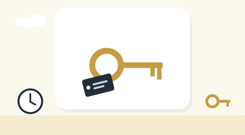 A house key with a name tag