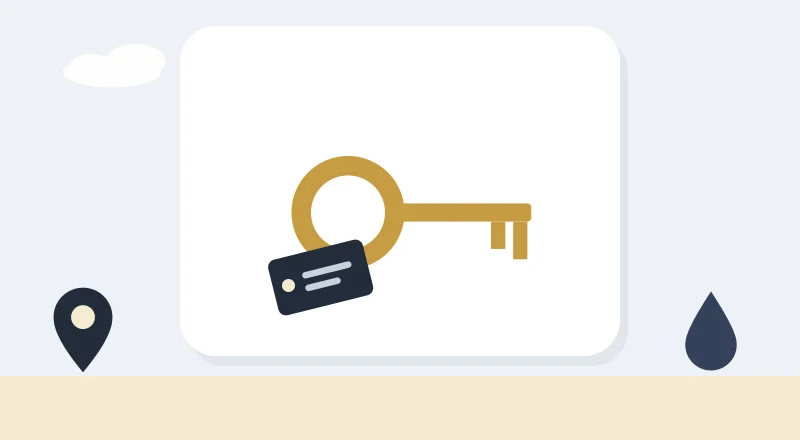 A house key with a name tag