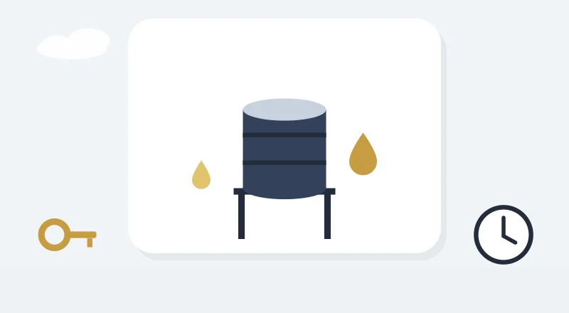A water tank and drops