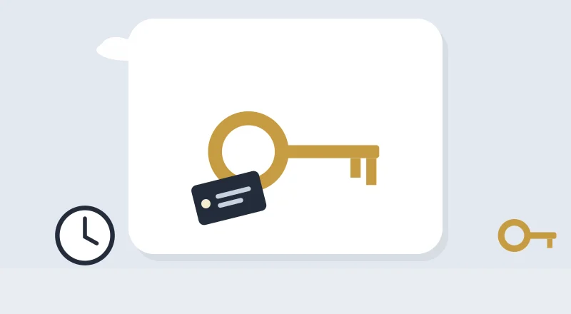 A house key with a name tag