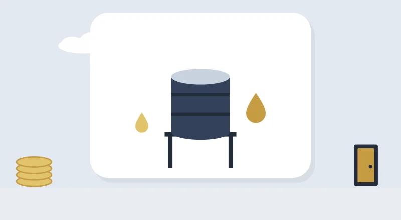 A water tank and drops