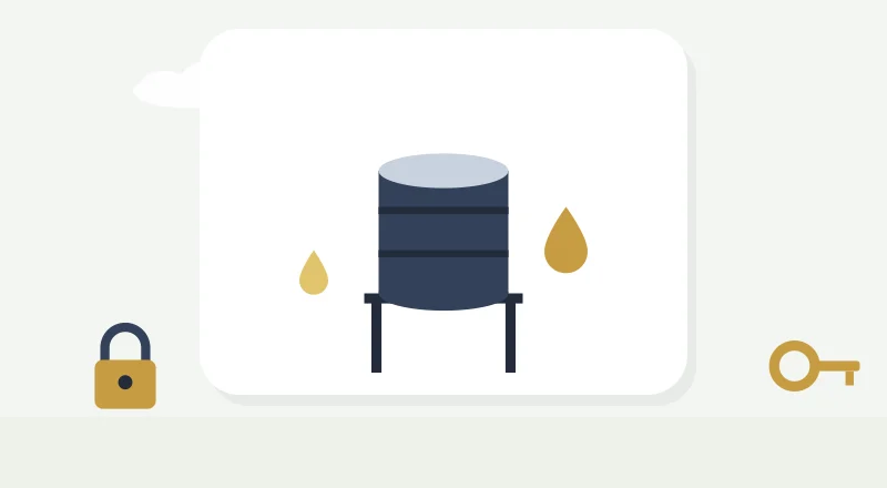 A water tank and drops