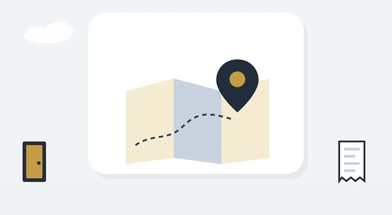 A neighbourhood map with a location pin