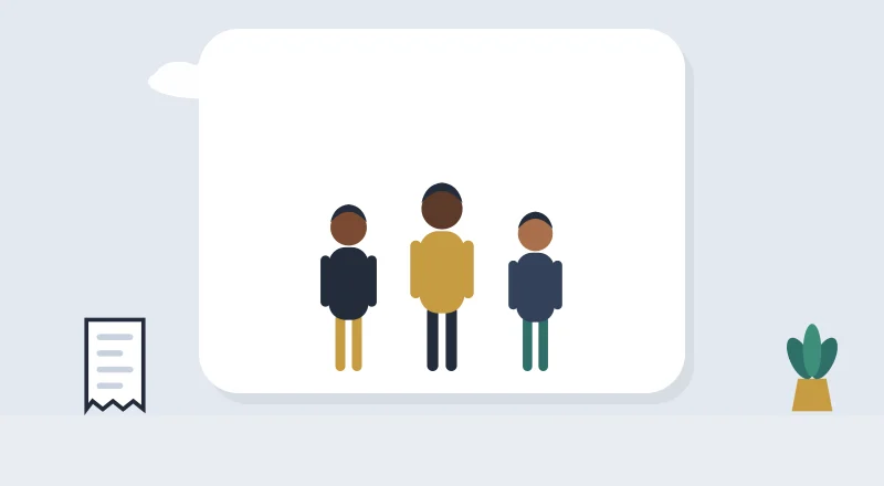 Three neighbours standing together