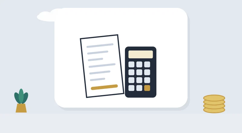 A tax receipt and a calculator