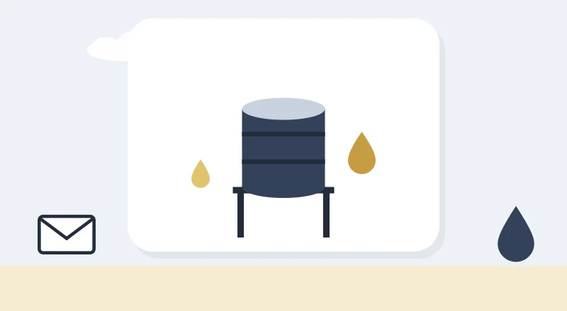 A water tank and drops