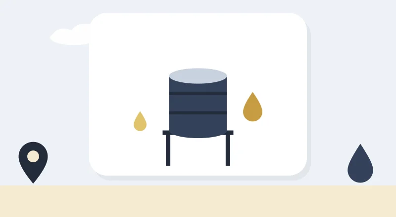 A water tank and drops