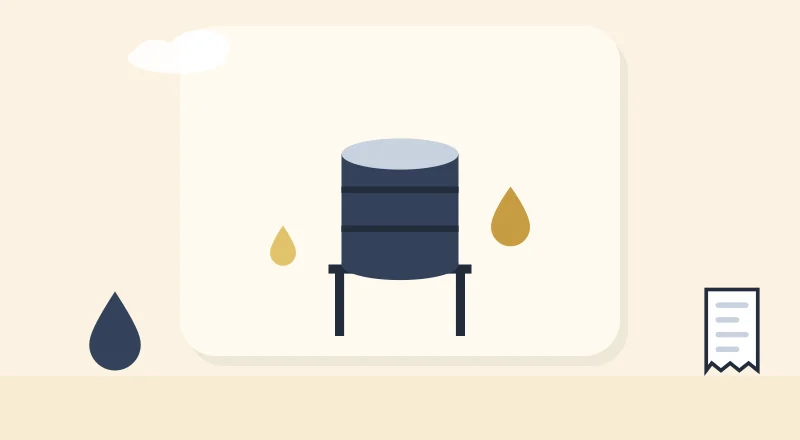 A water tank and drops