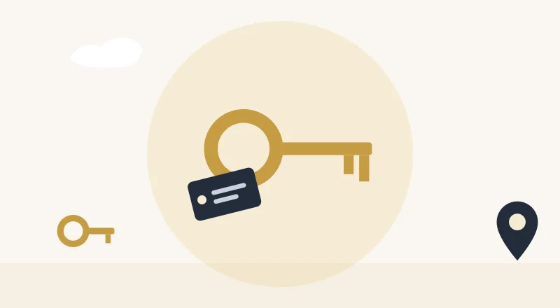 A house key with a name tag