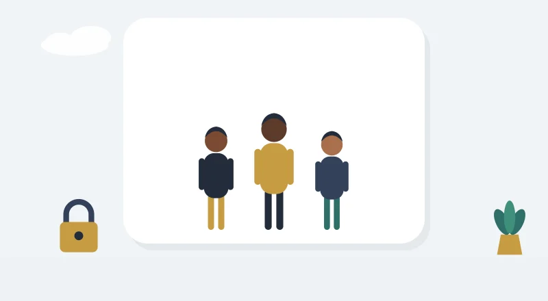 Three neighbours standing together