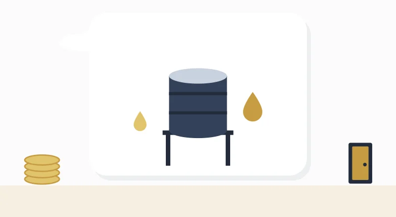 A water tank and drops
