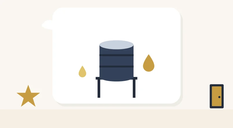 A water tank and drops