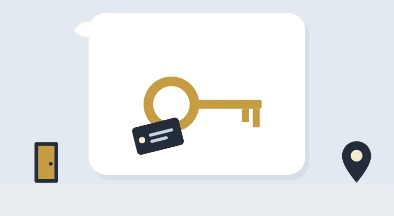 A house key with a name tag