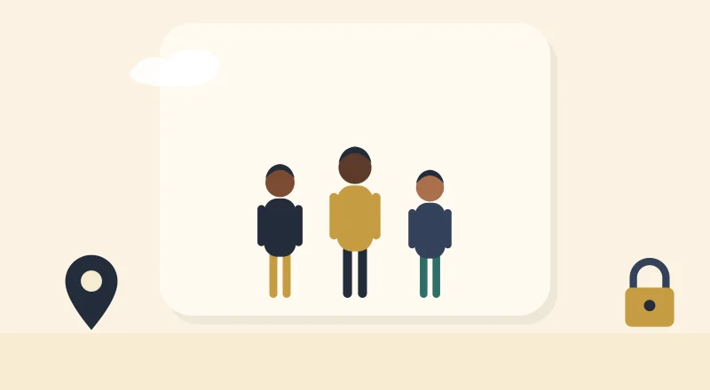Three neighbours standing together