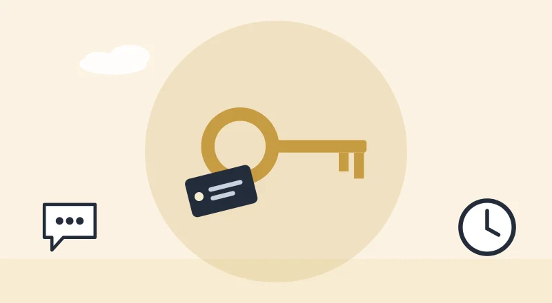 A house key with a name tag