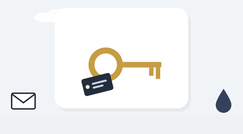 A house key with a name tag