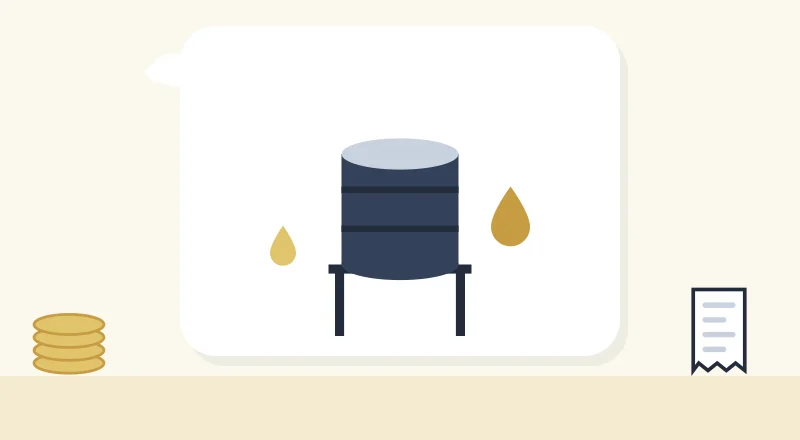 A water tank and drops