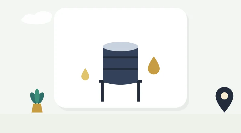 A water tank and drops