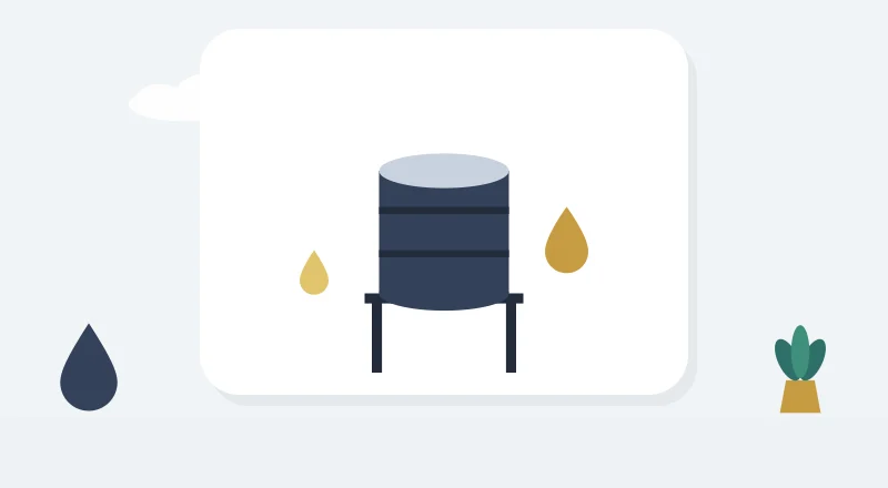 A water tank and drops