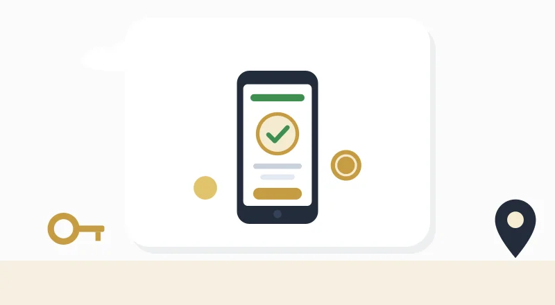 A phone showing a paid M-Pesa receipt, with coins