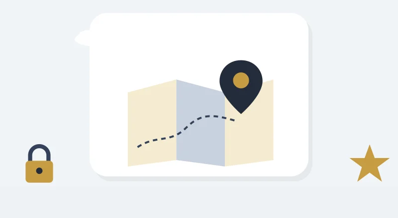 A neighbourhood map with a location pin