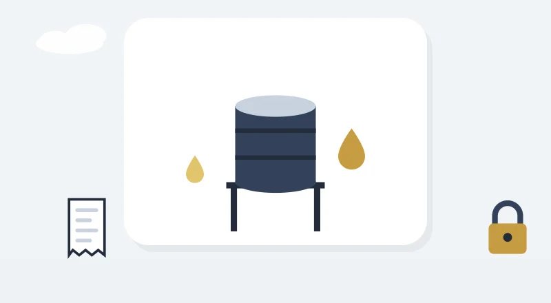 A water tank and drops