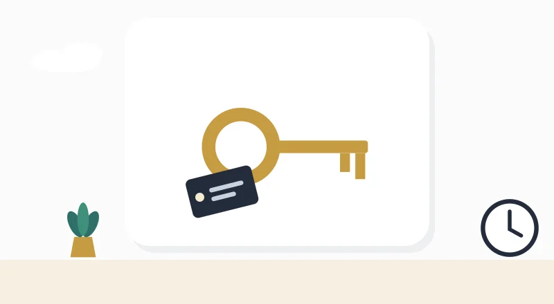 A house key with a name tag