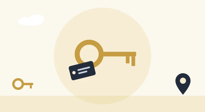 A house key with a name tag