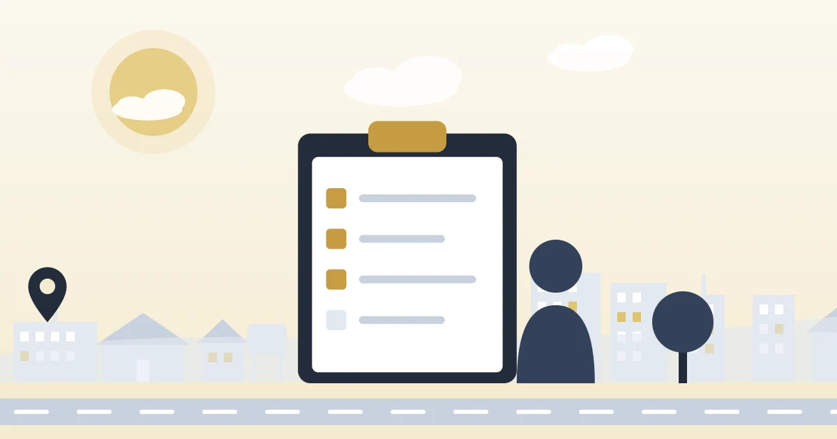 A checklist on a clipboard and a person waiting