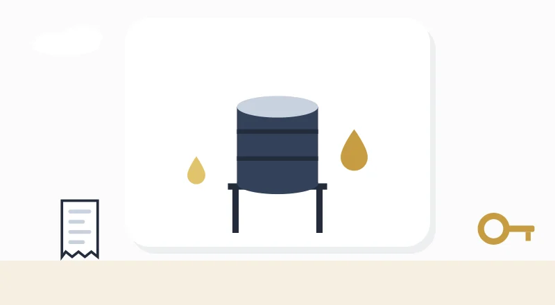 A water tank and drops