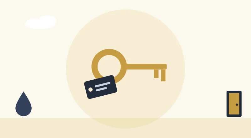 A house key with a name tag