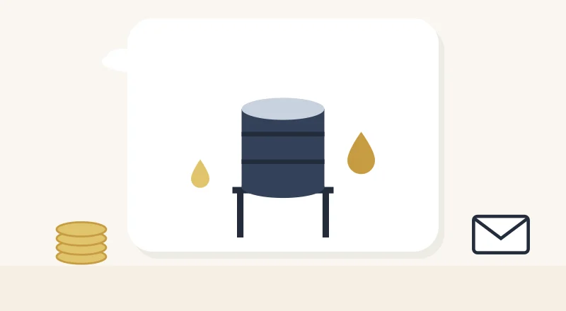 A water tank and drops